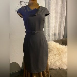 Calvin Klein Grey Belted Dress